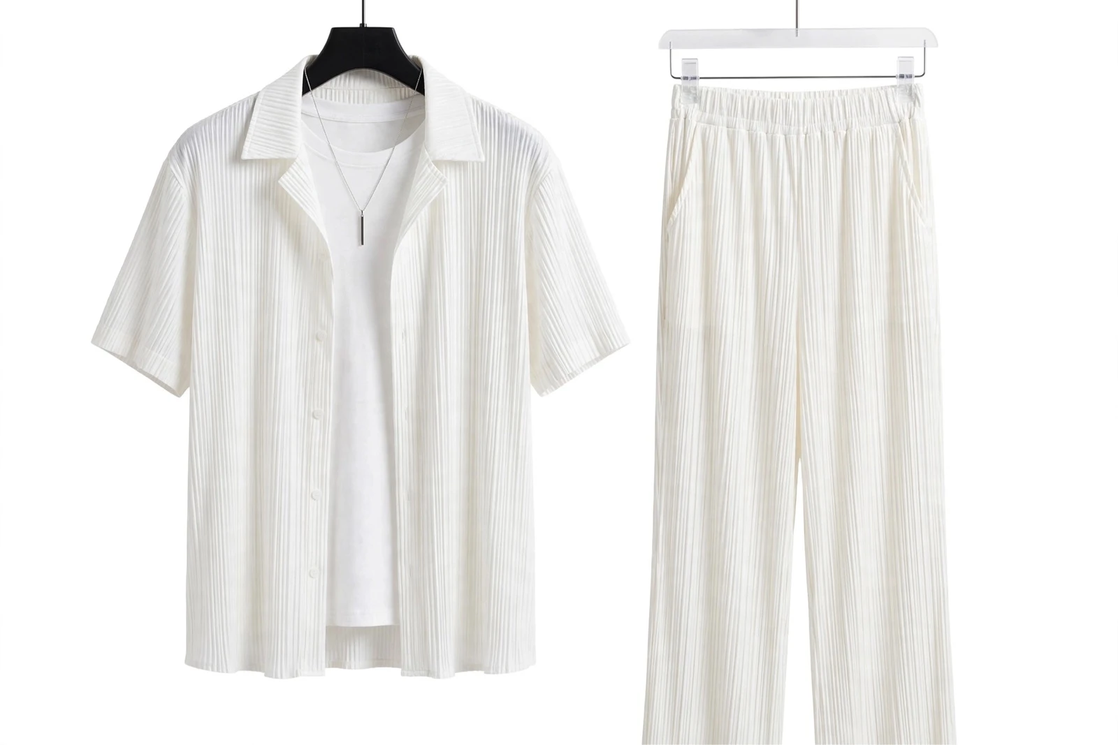 Heren zomerset wit | shirt + broek | NIEUW 